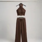 Halter Yaka Bluz Takım