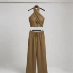 Halter Yaka Bluz Takım
