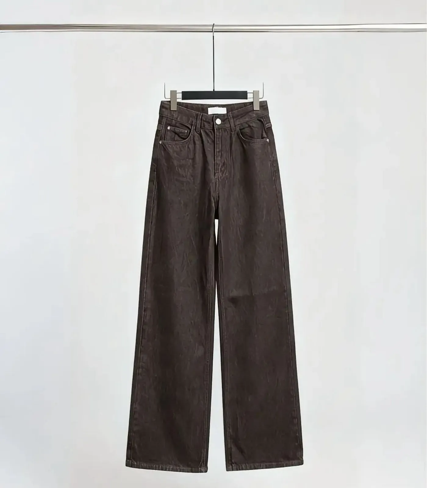 kahve wideleg jean 1 Twill Wideleg Jean - Görsel 1